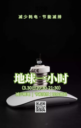 地球一小时公益手机海报