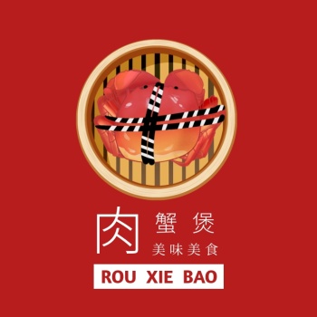 肉蟹煲logo创意大气