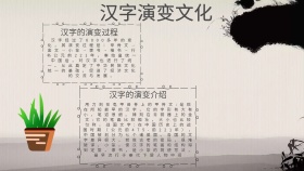 中国汉字演变文化白色古风手抄报