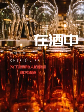 酒驾罪在酒中公益海报