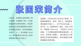 张国荣手抄报海报