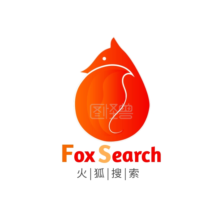 狐狸logo-狐狸软件app图标火红渐变logo设计在线图片制作-图怪兽