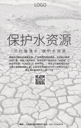 珍爱水资源宣传海报