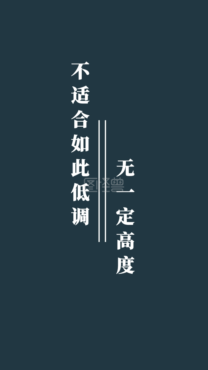 无一定高度 不适合如此低调 现实扎心简约手机壁纸