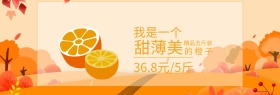 橙子甜薄美吃货节黄白banner图片