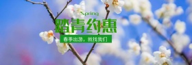 四月踏青出游电商banner图片