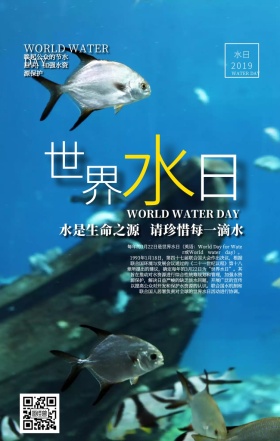 世界水日手机海报