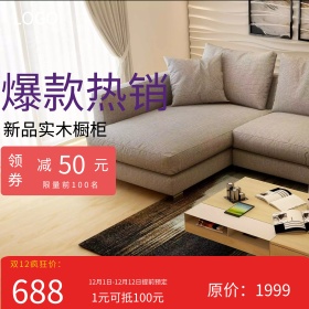 259爆款热销新品实木橱柜领券立减主图