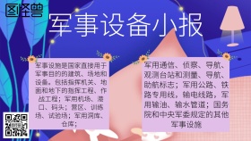 蓝色星空简约军事设备小报手抄报