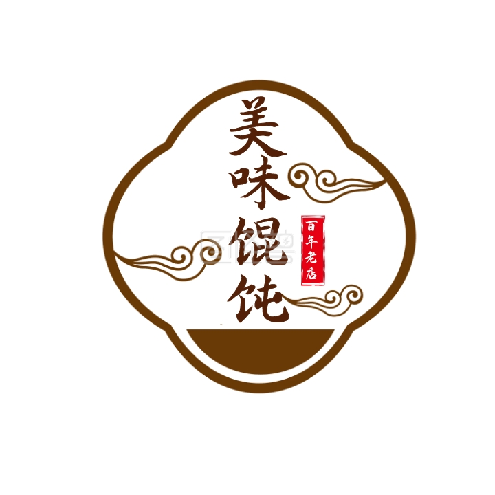 混沌logo宣传推广大气美食
