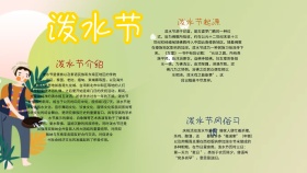民族传统节日泼水节手抄报