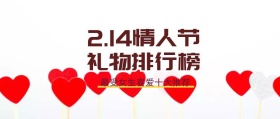 情人节礼物排行榜粉色公众号封面