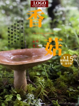 香菇促销宣传海报设计