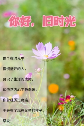 你好旧时光简约情感简约公众号配图