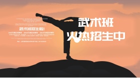 C4D精品渲染武术班火热招生中招生海报