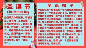 圣诞节红色简约手抄报