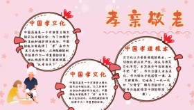 孝亲敬老手抄报温馨手抄报