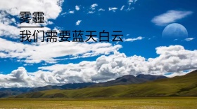 雾霾简约大气需要蓝天白云公众号封面模版