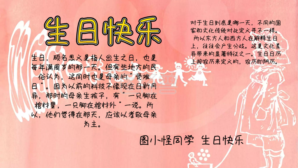 生日手抄报