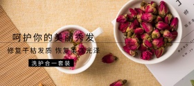 洗发水端午节白色简约淘宝banner