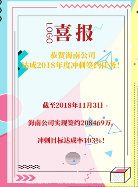  喜报光荣榜排行榜企业荣誉榜海报模板