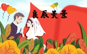 良辰美景婚礼海报