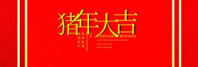 猪年大吉促销banner金猪迎春