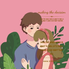 文艺简约复古欧美风情侣拥抱公众号配图