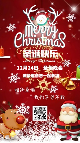 圣诞晚会邀请函