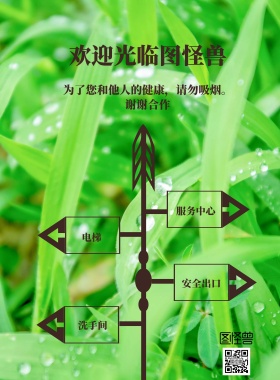 简约一楼指引海报