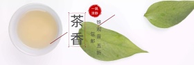 米白色中国风茶香茶叶茶具淘宝电商海报模板banner