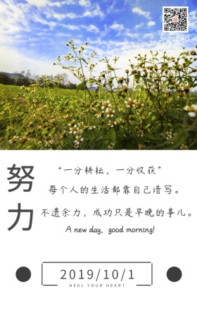 早安在新的一天里要加油一定会成功