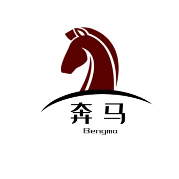 红色黑色奔马logo设计