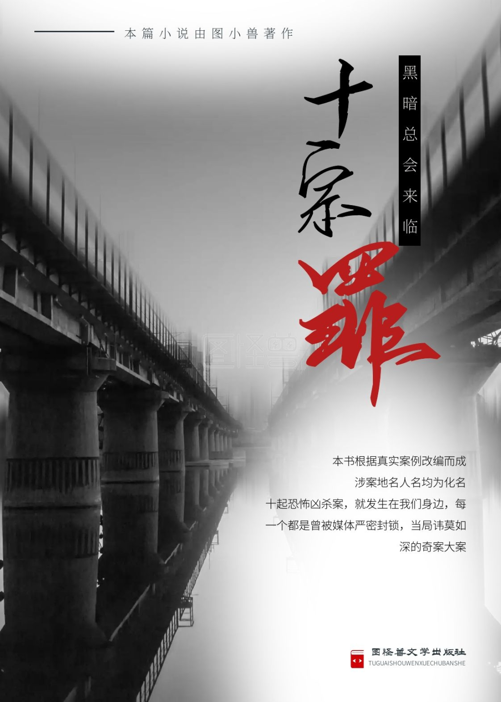 十宗罪犯罪悬疑黑白色经典书籍封面