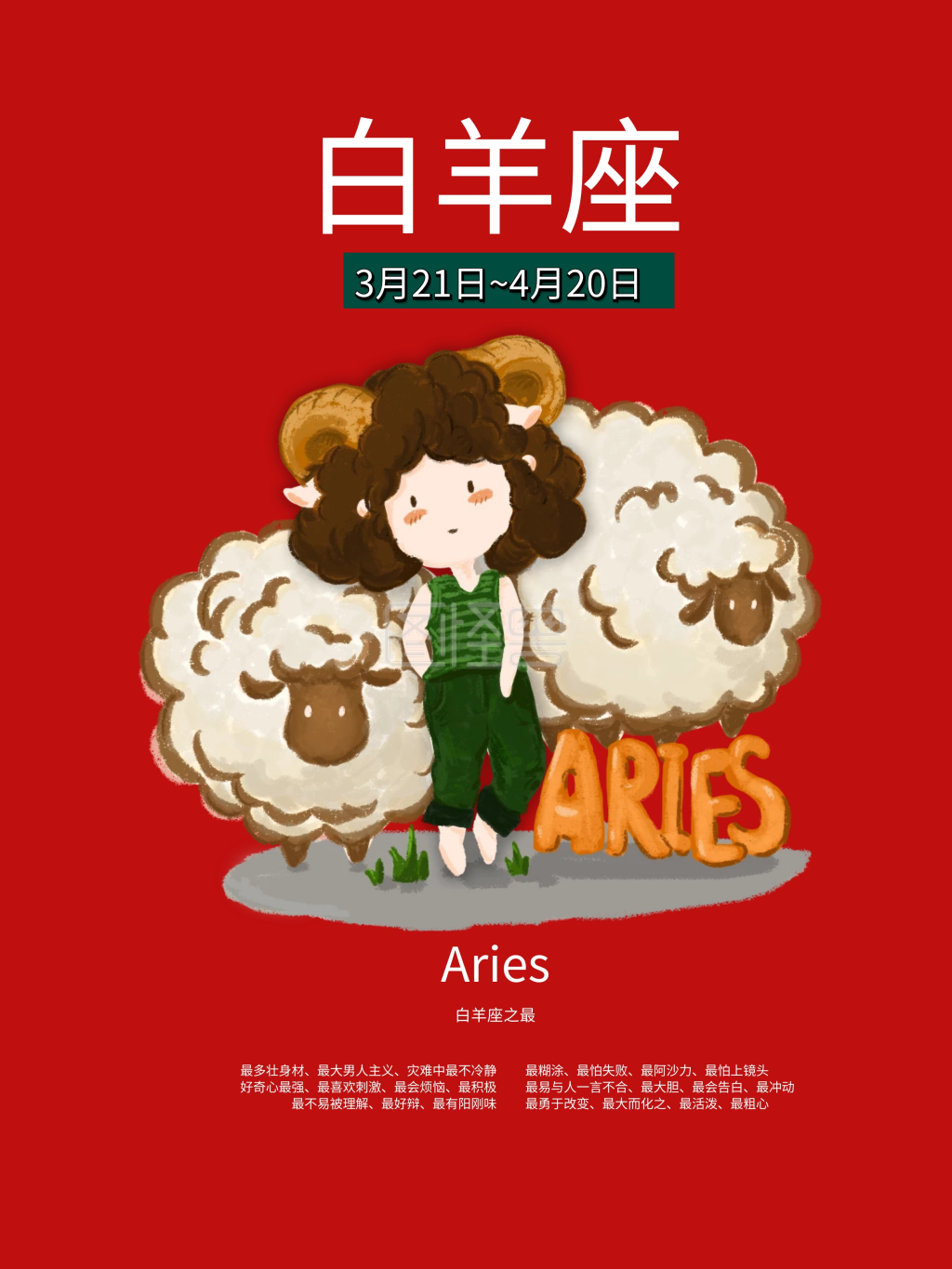 十二星座白羊座海报