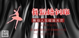 舞蹈培训班简约创意招生宣传海报