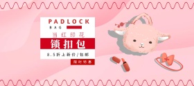 女包品质狂欢节红色简约淘宝banner