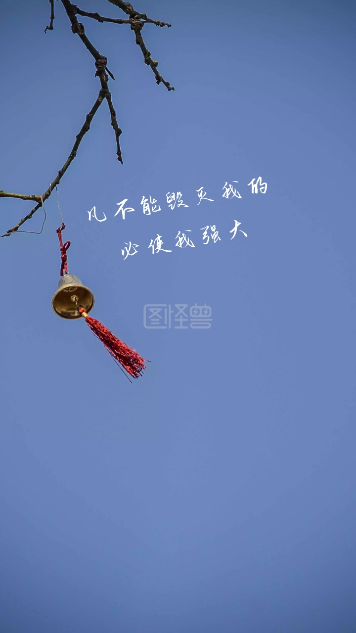 凡不能毁灭我的 必使我强大 文艺摄影图手机壁纸