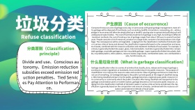 英语小报 垃圾分类简约请在自然手抄报