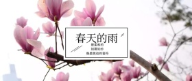 春天的雨 是柔和的 如雾如纱 像是跳动的音符 春季春天你好公众号封面