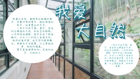 我爱大自然手抄报