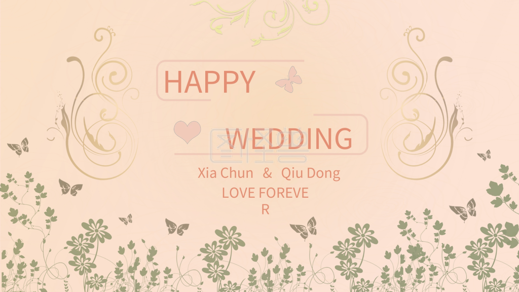 香槟色婚礼背景展板