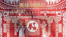 新春美味中国年红色金色简约手抄报