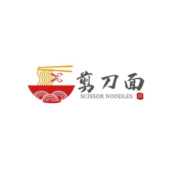 剪刀面大气黄色标识了平面logo设计