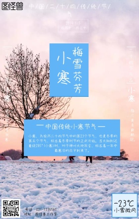 传统24节气小寒海报