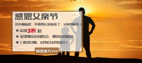 父亲节简约卡其色促销淘宝banner