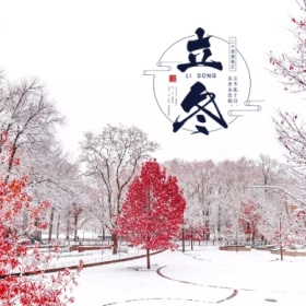 立冬梅花雪景公众号封面小图