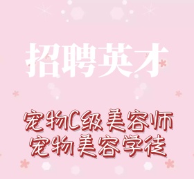  宠物可爱动物招聘诚聘朋友圈封面