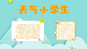 卡通可爱创意大气手抄报天气小学生海报