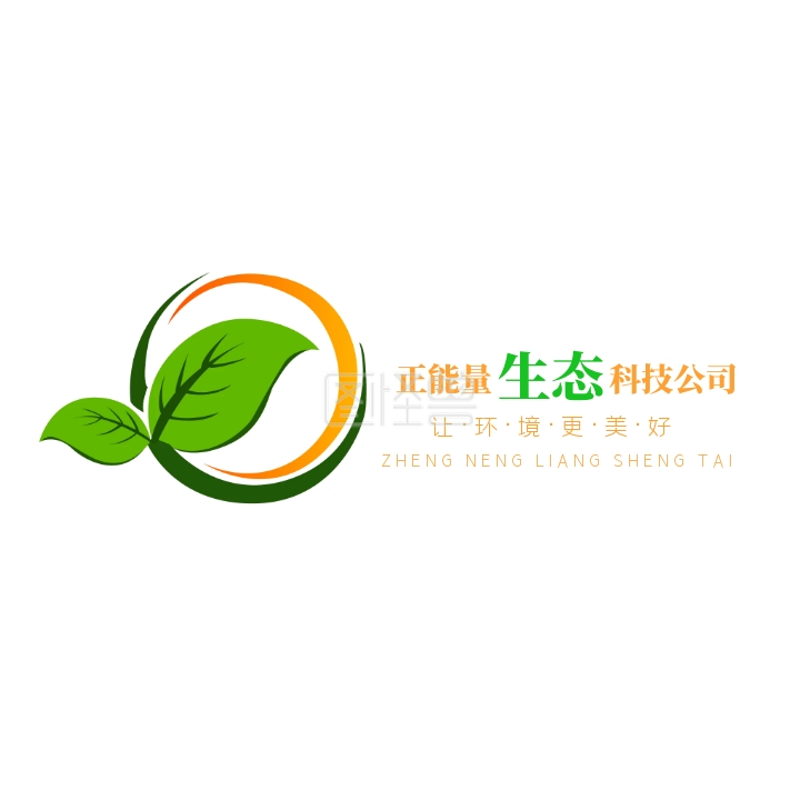扁平图形环境生态科技公司logo